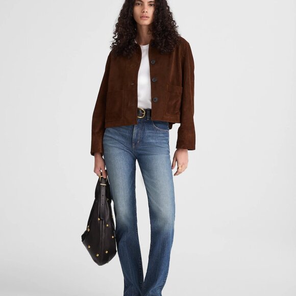 Madewell Boxy-Crop Suede Jacket - Picture 2 of 9